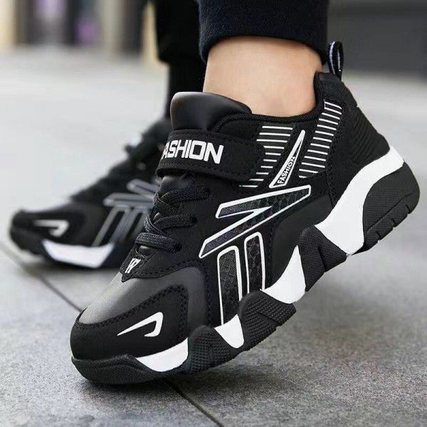 Summer mesh breathable children's shoes, boys' sports shoes, primary school students, middle school students, big boys, white small white shoes 