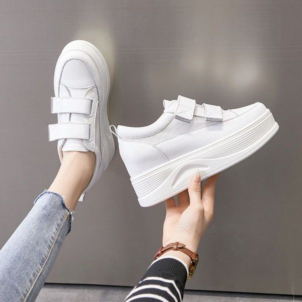 Cowhide Little White Shoes Women's Summer New Mesh...