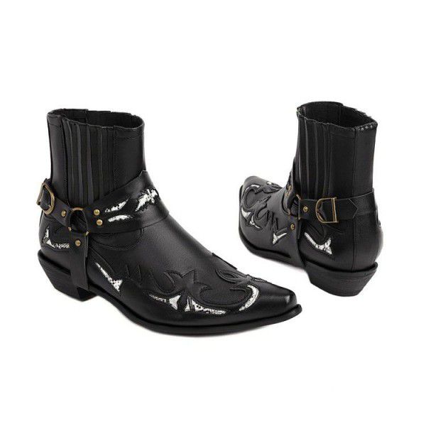 New Mid Heel Mid Barrel Boots Martin Boots Retro European and American 