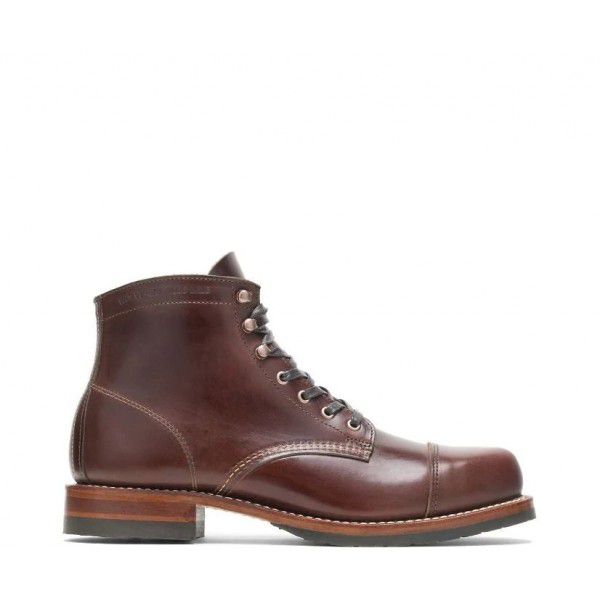 Vintage low square heel square head thin belt men's casual versatile men's boots 