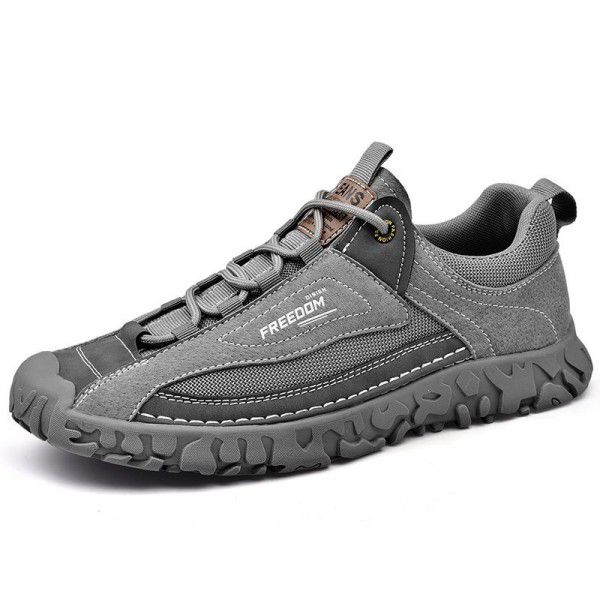 Thick soled casual construction shoes for men's mountaineering shoes 