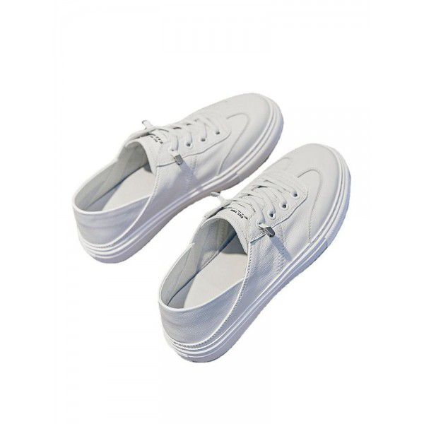 Genuine leather small white shoes for women's new women's shoes, sports, leisure, and trendy seasonal single shoes, Korean version board shoes 