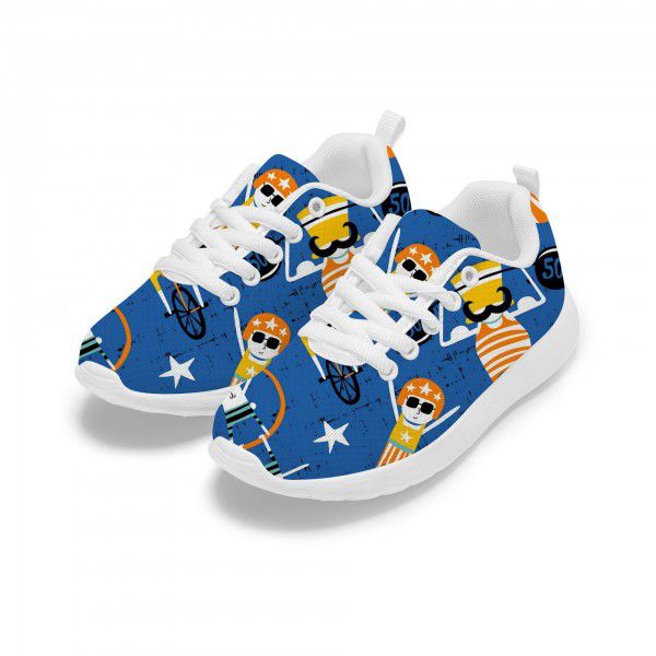 Sports shoes for children, men's running shoes, white shoes, soft sole cushioning, lightweight breathable mesh shoes for girls, elementary school shoes, summer shoes 