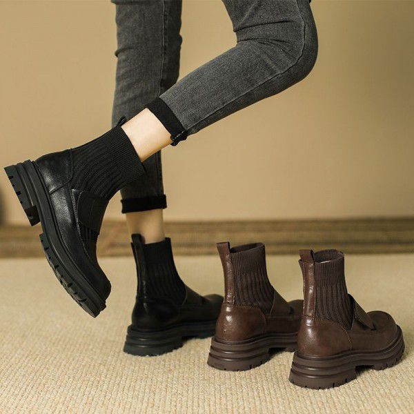 Autumn and Winter New Elastic Hosiery Boots Women'...