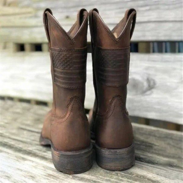 New Autumn/Winter Low Heel Mid Boot Knight Boot 