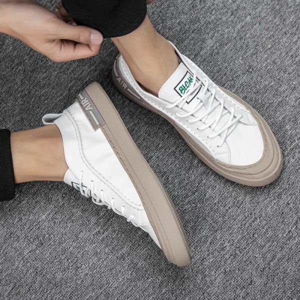 Spring New Trend Korean Low Top Board Shoes Casual Leather Shoes Little White Shoes for Men 