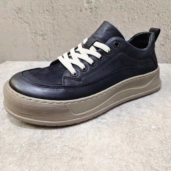 Men's Shoes Spring New Top Layer Cowhide Thick Sol...