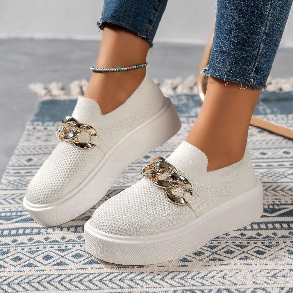Summer New Women's Flat Bottom Sports Shoes Casual Shoe Mesh 