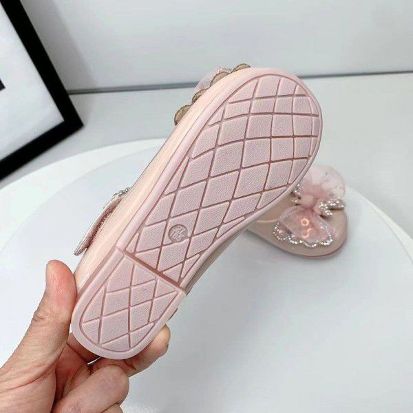 Spring Girls' Leather Shoes Soft Sole Comfortable Flat Shoes Cartoon Princess Shoes Casual Shoe Trend 