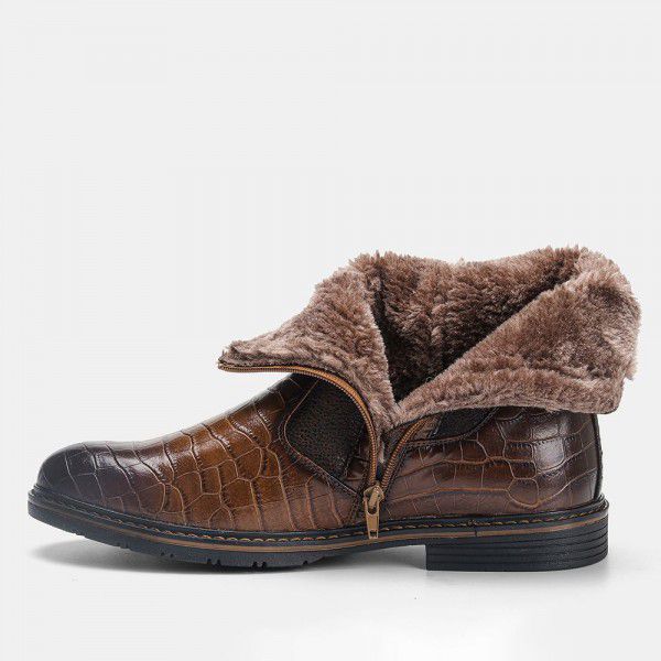 Men's shoes, men's boots, retro plush insulation, high top men's shoes 