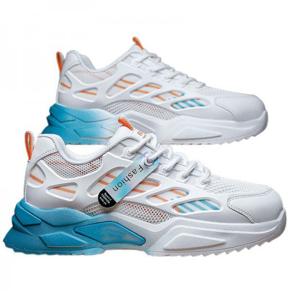 New Sports Shoes Men's Fashion Brand Casual Shoes Lightweight, Breathable, Retro, Heightened Dad's Shoes Running Colorful Men's Shoes 