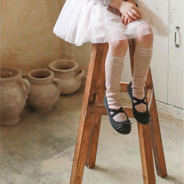 Spring New Korean Version Angel Children's Square Mouth Shoes Girls' Soft Sole Contrast Color 