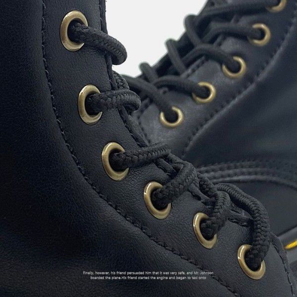 Soft cow copper buckle leather Goodyear Tire and Rubber Company sewing autumn and winter boots for male lovers 