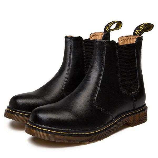 Chelsea boot Men's lovers Martin boots Leather short boots Men's and women's casual trend British Martin 