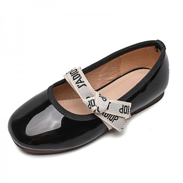 Girls' Soft Sole Leather Shoes Spring and Autumn Korean Fashion Little Girl Princess Shoes Children's Baby Flat Sole Single Shoes 