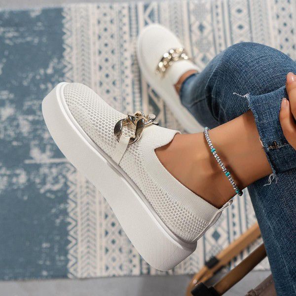 Summer New Women's Flat Bottom Sports Shoes Casual Shoe Mesh 