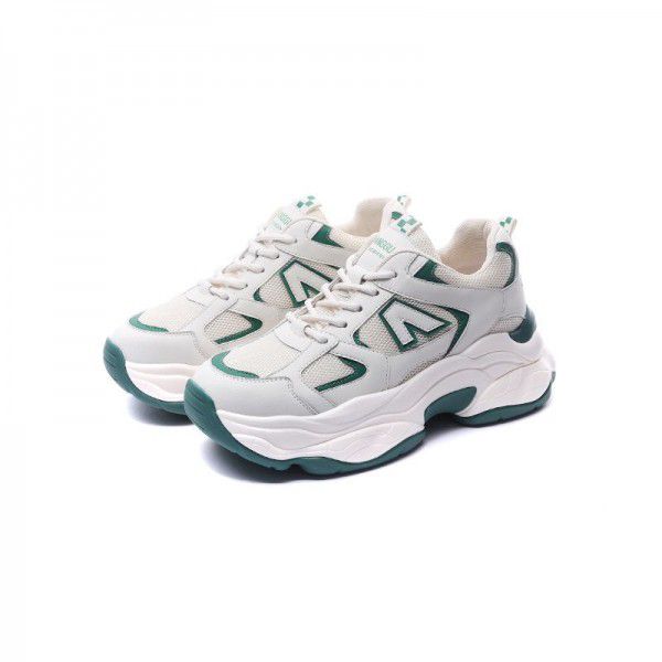 Seasonal New Versatile Couple Breathable Thick Sole Women's Shoes Sports Shoes Casual Elevated Shoes 