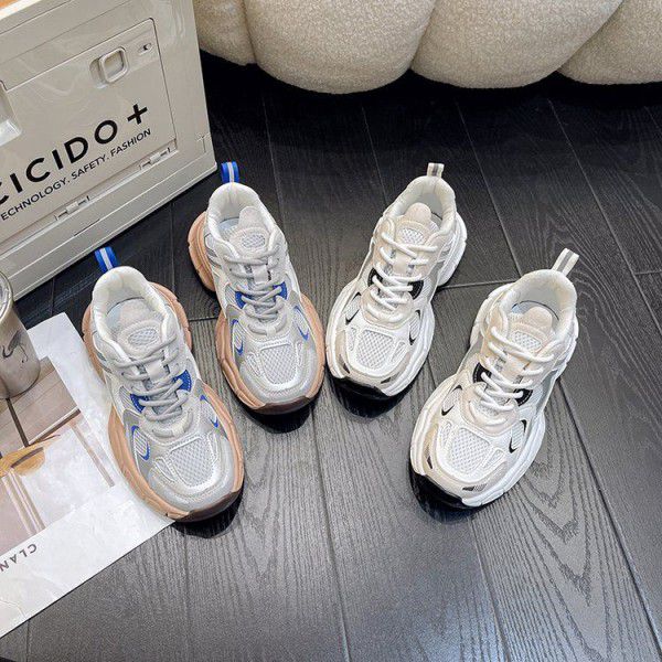 Spring and Summer New Thick Sole Elevated Running Shock Absorbing Lightweight Casual Sports Shoes 