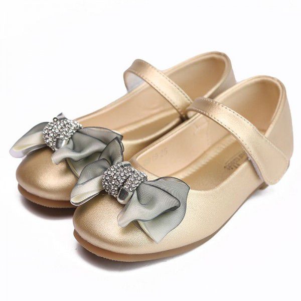 Girls' leather shoes, spring and autumn seasons, children's princess shoes, fashionable and casual girls' single shoes, anti slip soft soles, baby and girl shoes 