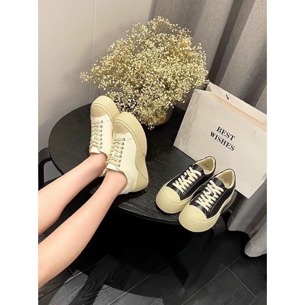 Spring Cookie Shoes, Casual Board Shoes, Women's Thick Sole, Heightened Cake Shoes, Single Shoes 