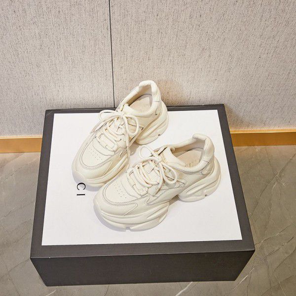 New internet celebrity sports casual shoes Korean version thick sole breathable running shoes 