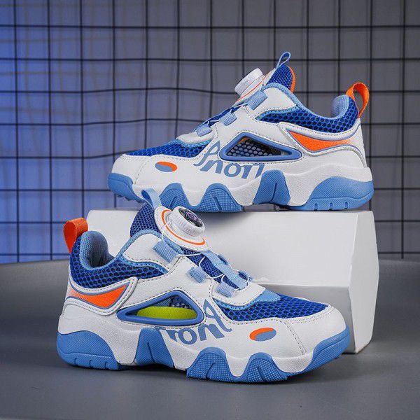 Boys' Shoes New Summer Mid size Children's Single Mesh Shoes Hollow out Children's Sports Shoes Breathable Boys' Frame Shoes 