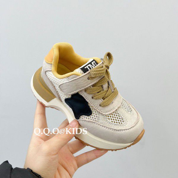 Summer New Children's Small Waist Sports Shoes Korean Edition Boys and Girls' Fashion Breathable Single Mesh Shoes 
