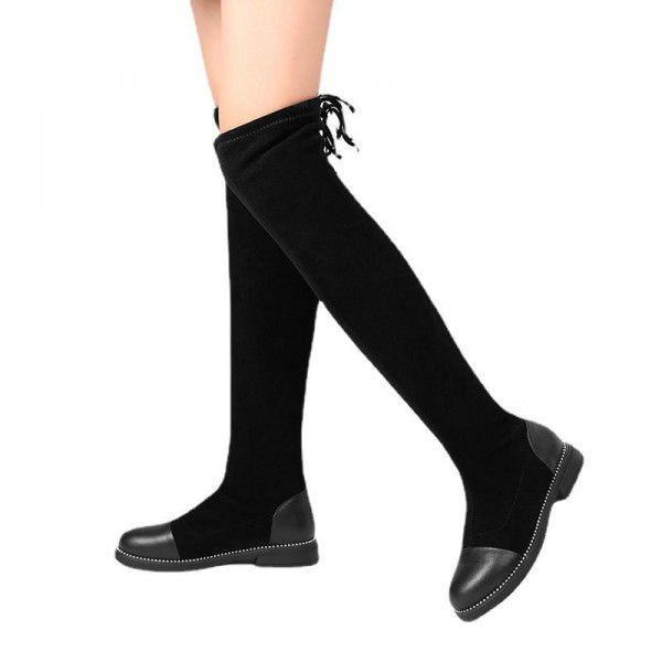 Autumn and Winter New Spring Boots Girls' Boots Girls' Over Knee Long Boots Girls' High Barrel Boots Middle Size Children's Princess Boots 