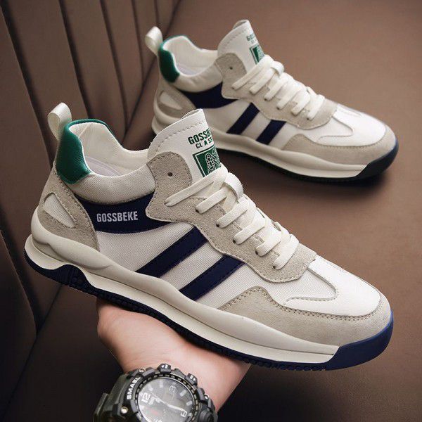 Spring New Men's Low Top Lacing Casual Sports Shoes Youth Fashion Trend Thick Sole Dad Shoes 