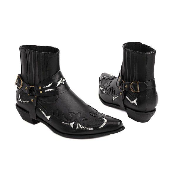 Men's boots, women's shoes, autumn and winter new pointed short boots 