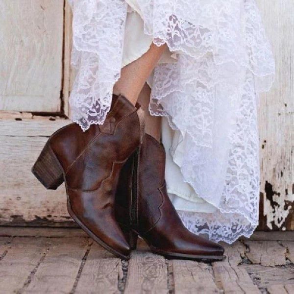 Autumn and Winter New Women's Shoes Pointed Thick ...