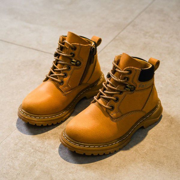 Genuine Leather Children's Boots New Autumn Boys' ...