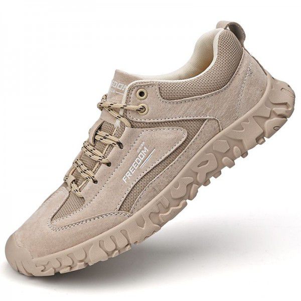 Thick soled casual construction shoes for men's mountaineering shoes 