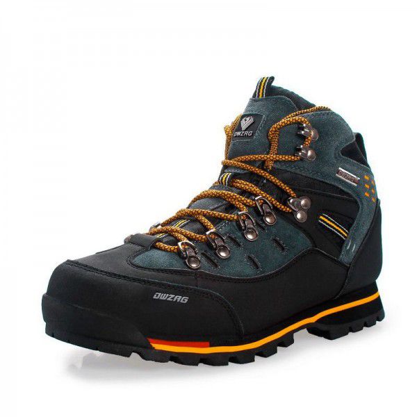 High top outdoor shoes, men's oversized hiking sho...