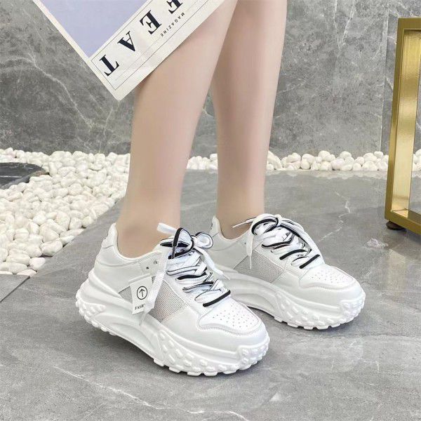 Summer style dad shoes, women's new breathable mesh thick sole, color matching, delicate and casual sports shoes 