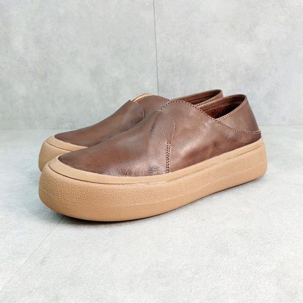Spring New Handmade Genuine Leather Women's Shoes ...