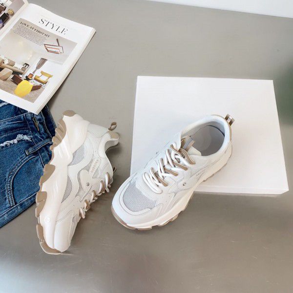 Thick Sole Versatile Casual Sports Shoes New Women's Shoe Mall Casual Dad Shoes 