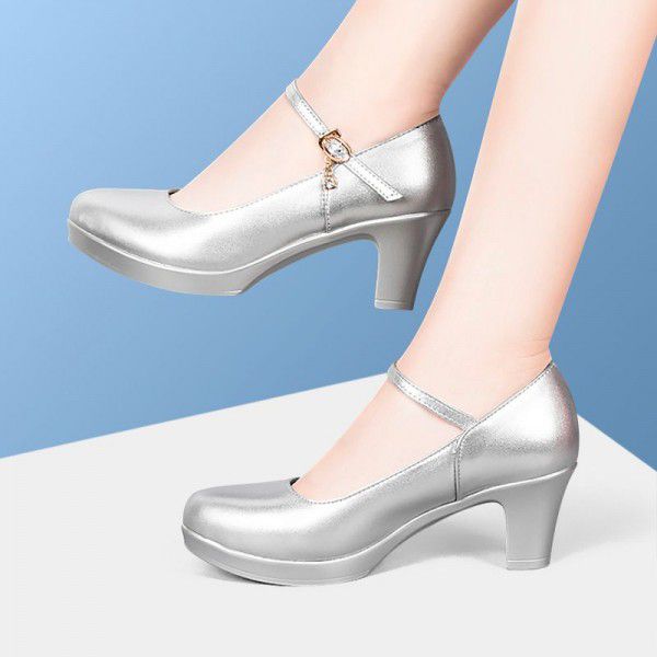 High heeled shoes, wedding thick heels, new runway shoes 