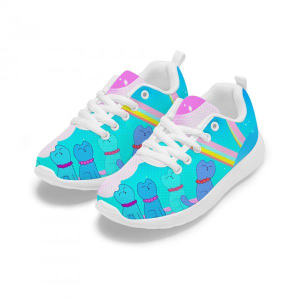Sports shoes for children, men's running shoes, white shoes, soft sole cushioning, lightweight breathable mesh shoes for girls, elementary school shoes, summer shoes 