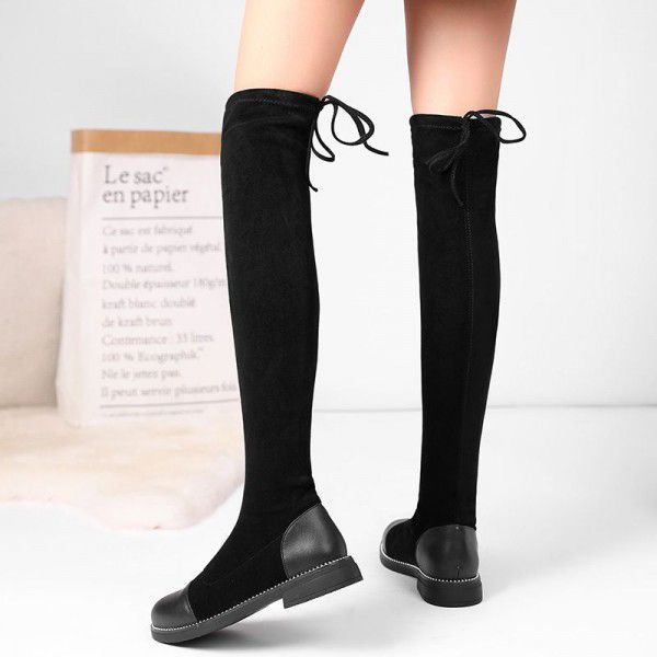 Autumn and Winter New Spring Boots Girls' Boots Girls' Over Knee Long Boots Girls' High Barrel Boots Middle Size Children's Princess Boots 