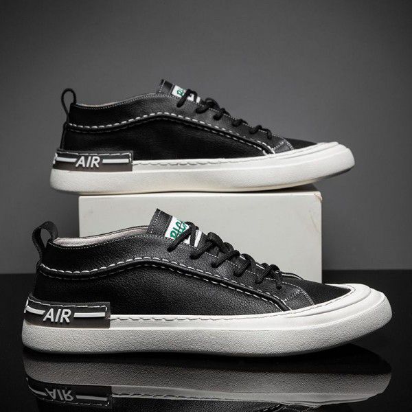 Spring New Trend Korean Low Top Board Shoes Casual Leather Shoes Little White Shoes for Men 