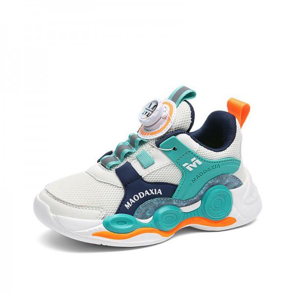 Boys' New Sports Shoes Summer Breathable Children's Mesh Single Mesh Basketball Shoe 