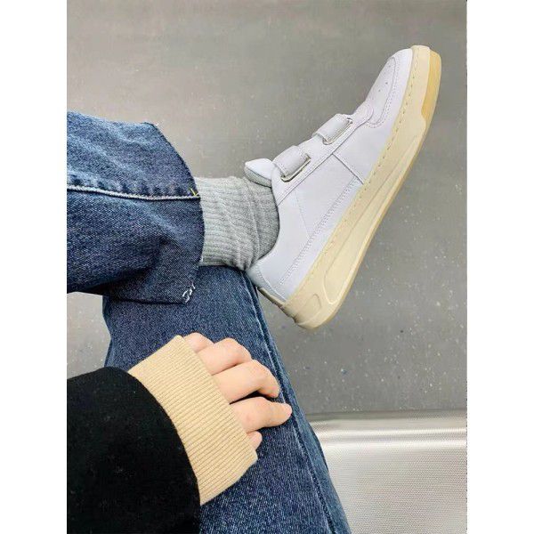 Velcro Small White Shoes Women's Thick Sole Casual Sports Board Shoe Trend 