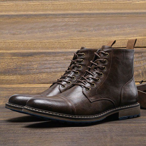 Workwear shoes for men High quality vintage vintage vintage winter Martin boots for men 