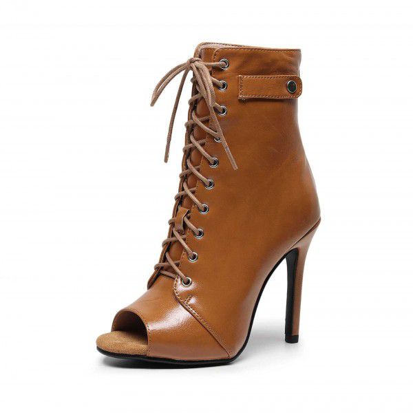 Women's Spring and Summer Thin Heel Hollow Short B...