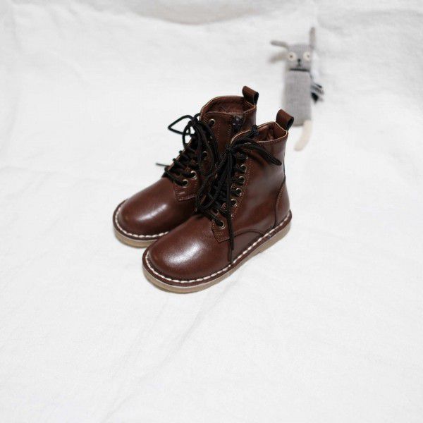 New Oil Wax Cowhide Thin Fleece Warm Side Zipper R...