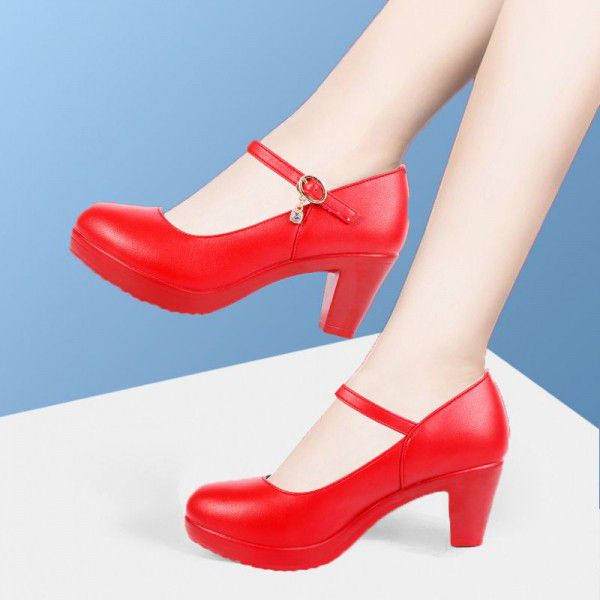 High heeled shoes, wedding thick heels, new runway shoes 