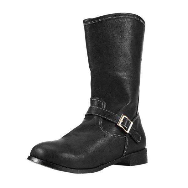 Horse boots, fashionable mid length boots, new leather boots, men's military boots, cowboy outdoor boots 