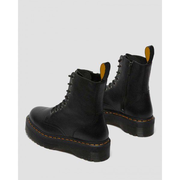 Top layer thick bottom 8-hole Martin boots, women's side zipper, lychee pattern short boots, genuine leather sponge bottom work clothes 