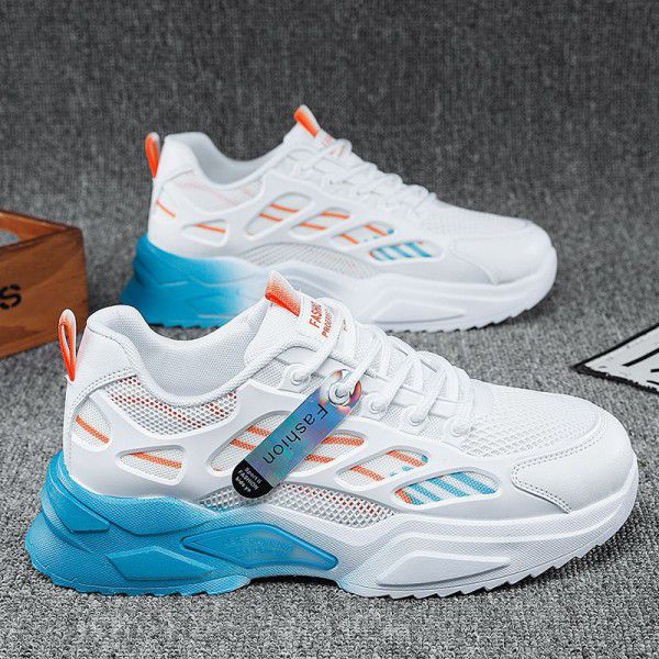 New Sports Shoes Men's Fashion Brand Casual Shoes Lightweight, Breathable, Retro, Heightened Dad's Shoes Running Colorful Men's Shoes 